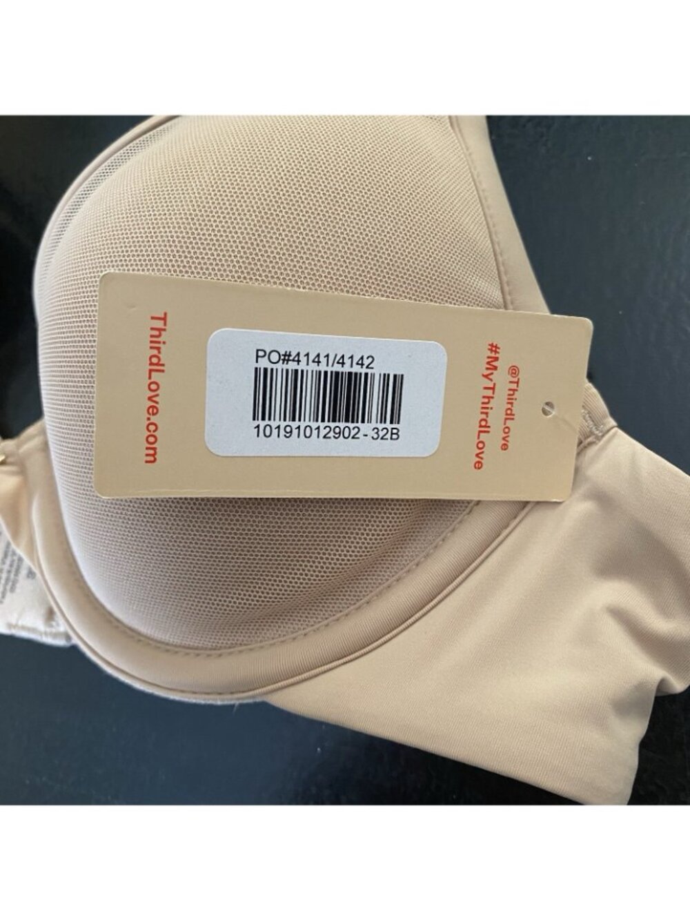 Thirdlove 24/7® Classic Uplift Plunge Bra Size 32B Taupe Beige Mesh Underwire - Picture 7 of 14
